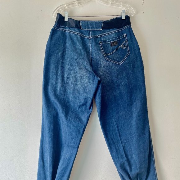 Vintage Ladies EMPORIO ARMANI Blue Jeans Pant with belt Size 8 - Picture 3 of 4